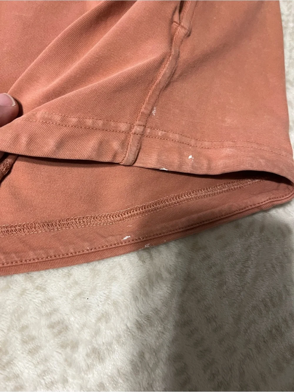Lululemon Women’s Stonewashed Rust Drawstring Lounge Shorts
